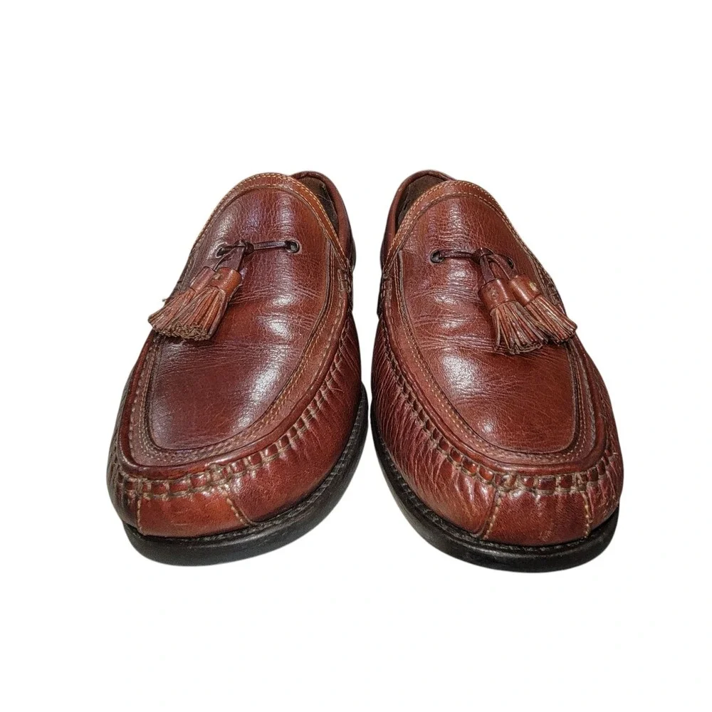 Johnston & Murphy Handcrafted Tassel Loafers Men's Shoes Leather 10.5 M Italy‎